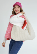 Shiraleah Ezra Hobo Quilted Ivory