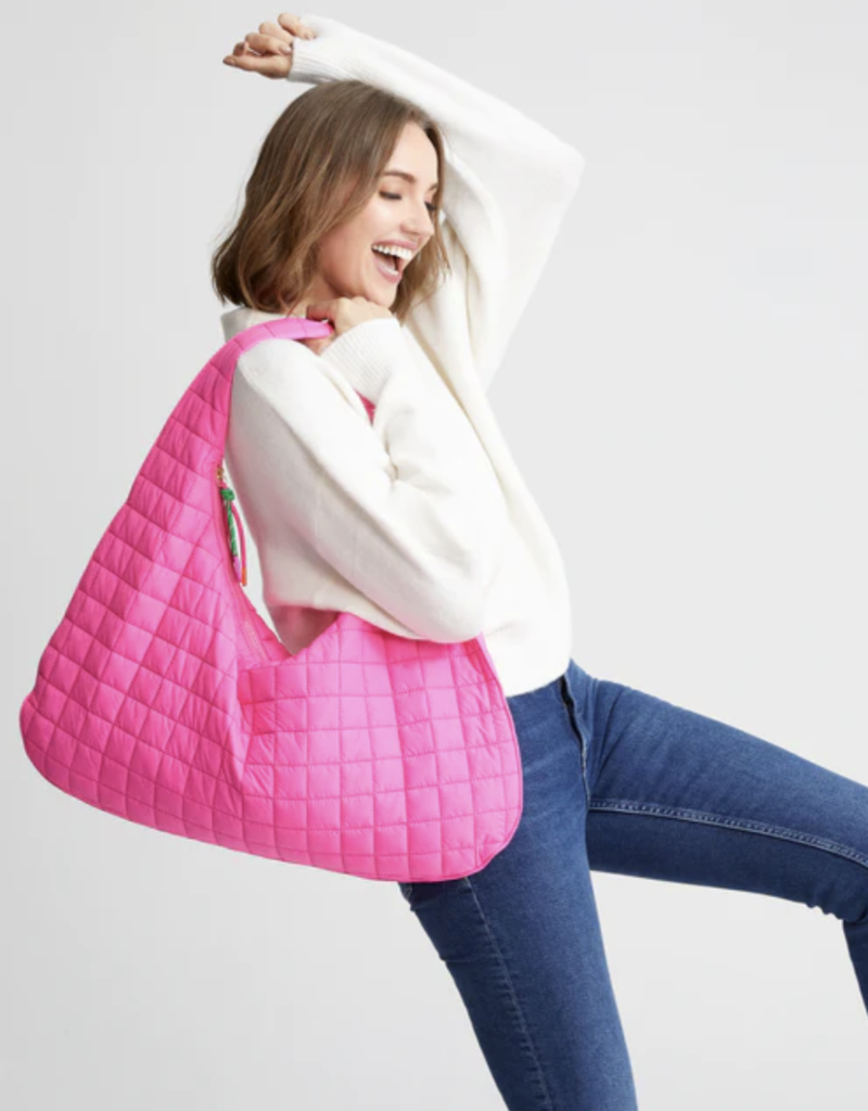 Shiraleah Ezra Hobo Quilted Magenta