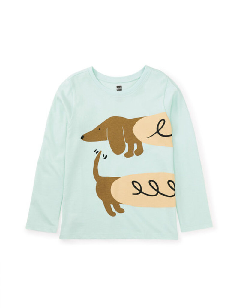 Tea Collection Puppy Baguette Graphic Tee Garden Party