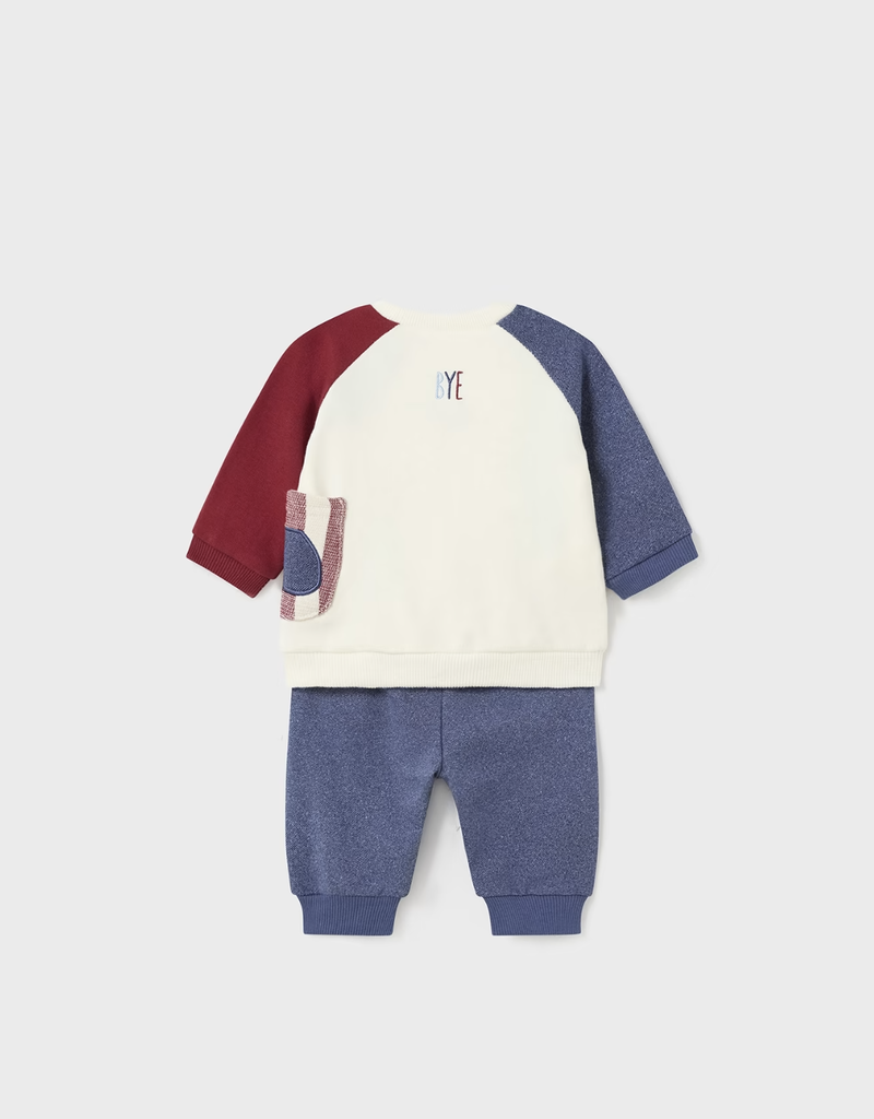 Mayoral Red and Blue Top/Pant Set