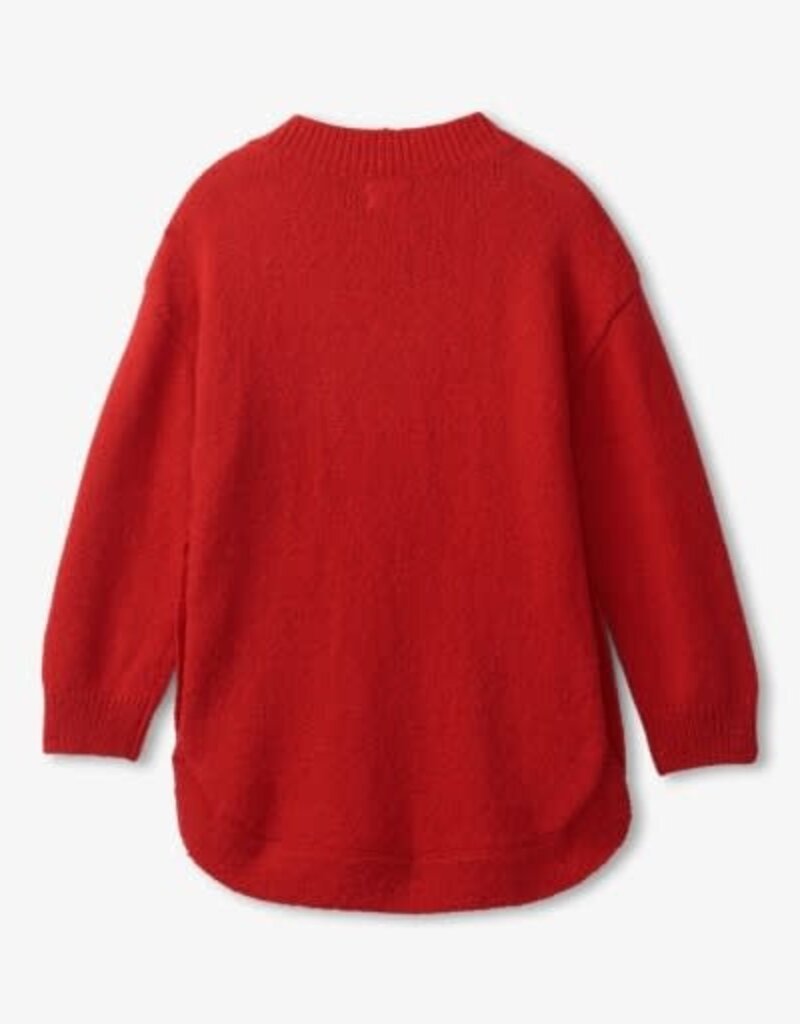 Hatley Kids On Prancer Chunky Sweater Tunic Red
