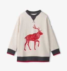 Hatley Kids SALE Red Elk Pullover