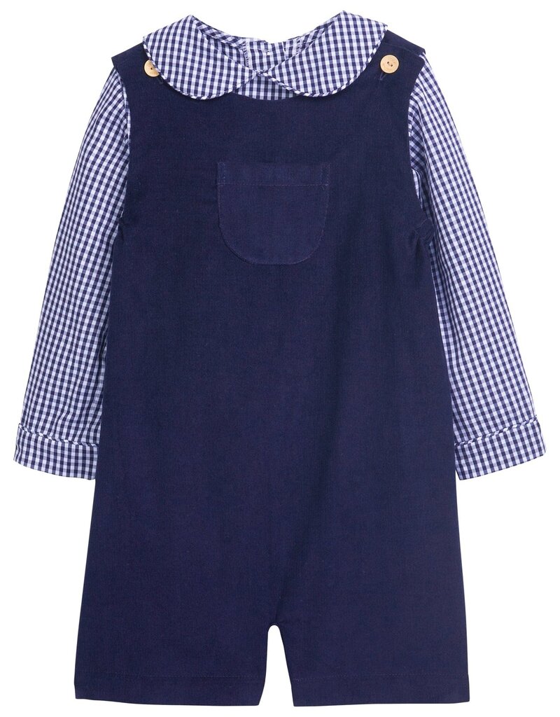 little english Campbell Shortall Set Navy Gingham