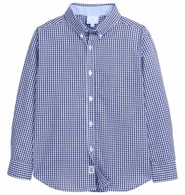 Little English SALE Button Down Shirt Navy Gingham