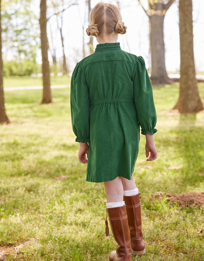 little english Allie Dress Hunter Green Corduroy