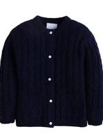 Little English Classic Cashmere Blend Cardigan Navy