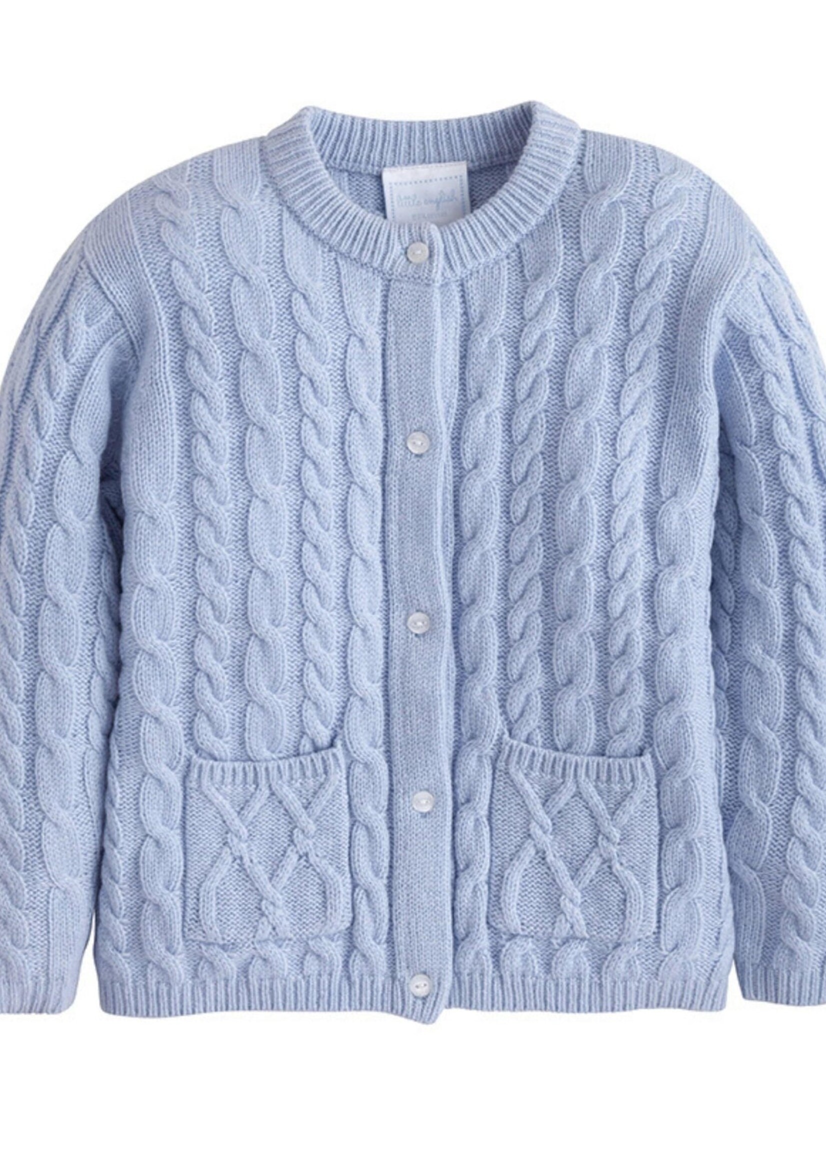 Little English Classic Cashmere Cardigan Light Blue
