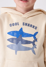 Batela Cool Sharks Hooded Sweatshirt Cream