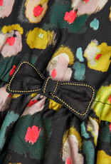 Boboli Black Dress w/Multi Colored Flower Print