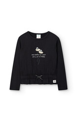 Black Knit Tee Lets Make Memories