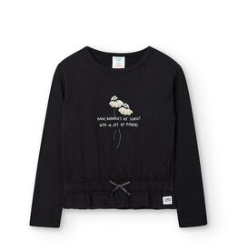 SALE Black Knit Tee Lets Make Memories