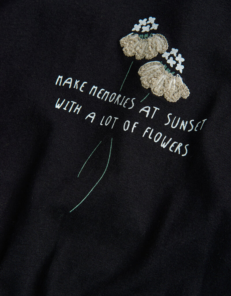 Black Knit Tee Lets Make Memories