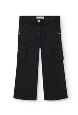 Boboli Black Stretch Twill Pants w/Side Pockets