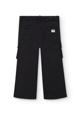 Boboli Black Stretch Twill Pants w/Side Pockets