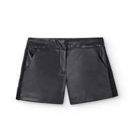 Boboli SALE Faux Leather Black Shorts