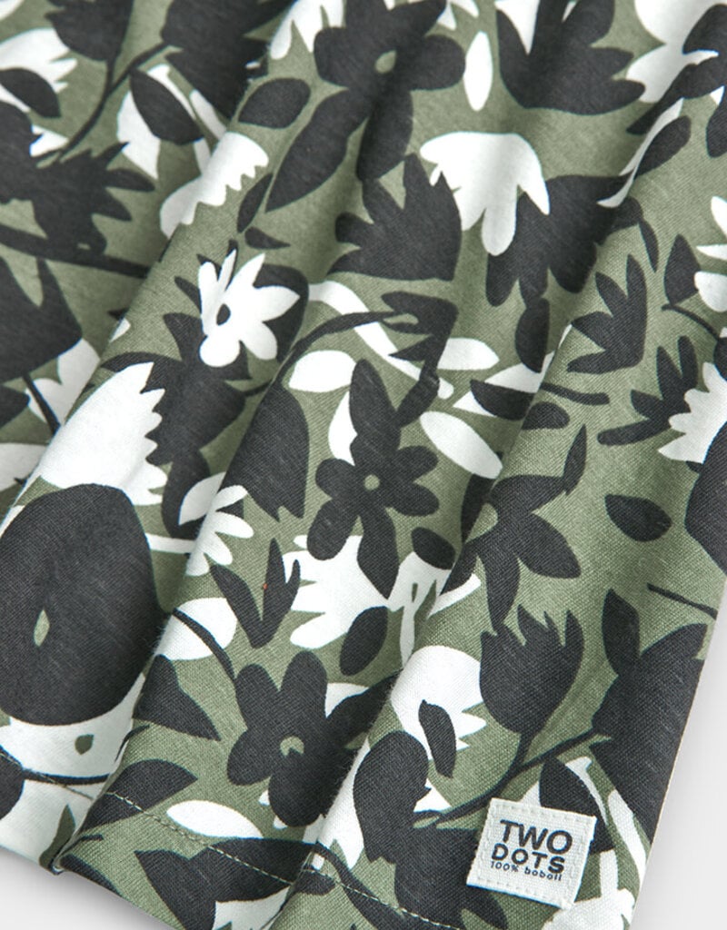 Boboli Green Print Knit Dress