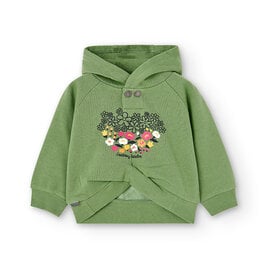 Boboli SALE Kiwi Fleece Sweatshirt w/Flower Print