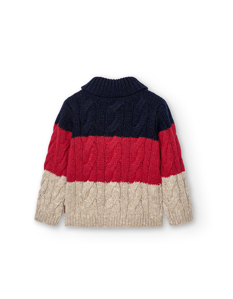 Boboli Knit 3 Stripe Pullover