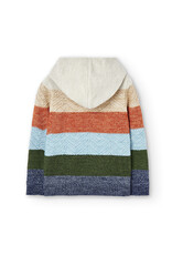 Boboli Knit Hooded Pullover Striped