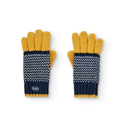 Boboli SALE Knit Gloves Mustard Jacquard Herringbone