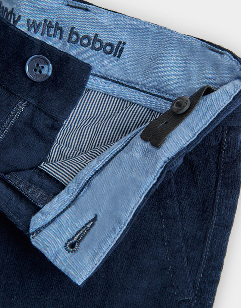 Boboli Microcorduroy Navy Pants