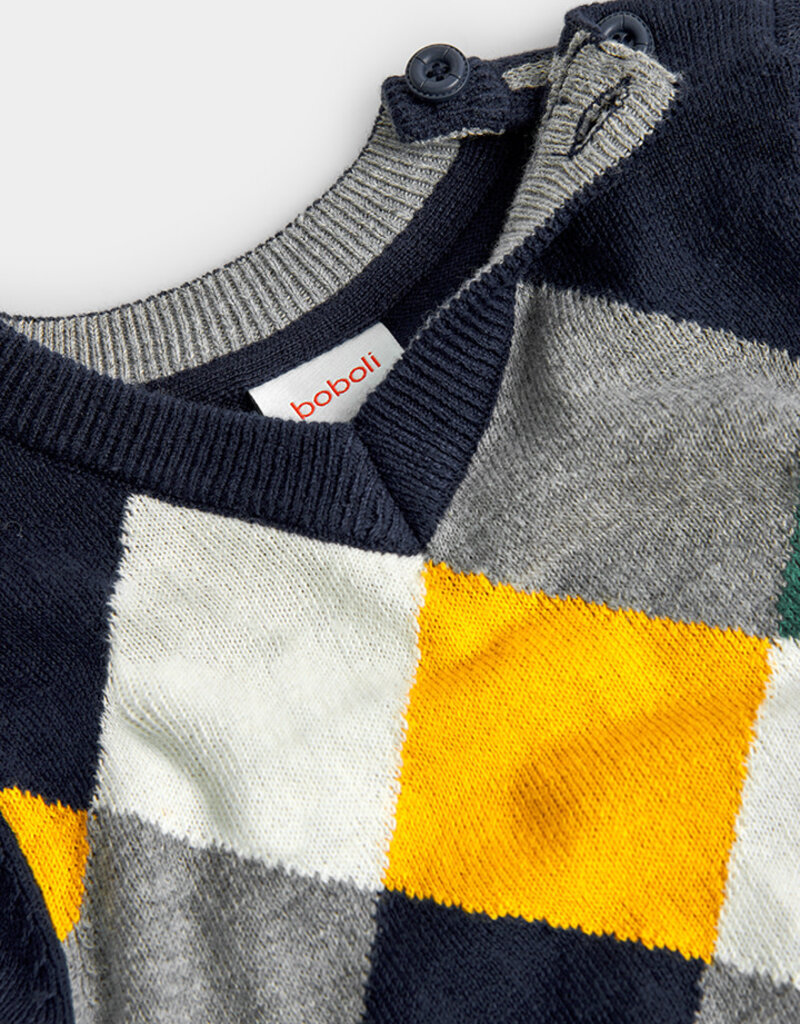 Boboli Multi Color Argyle Sweater