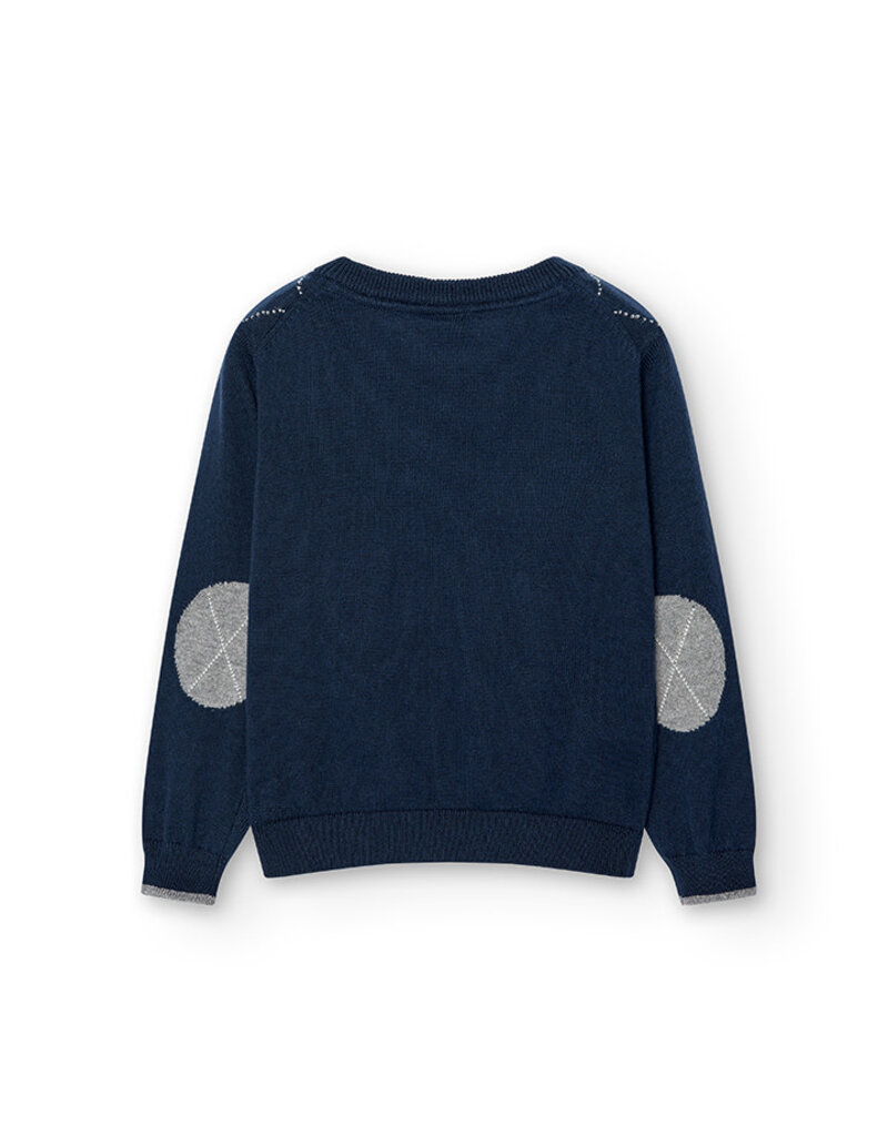 Boboli Navy Argyle Sweater