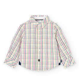 Boboli Multi Color Plaid L/S Shirt