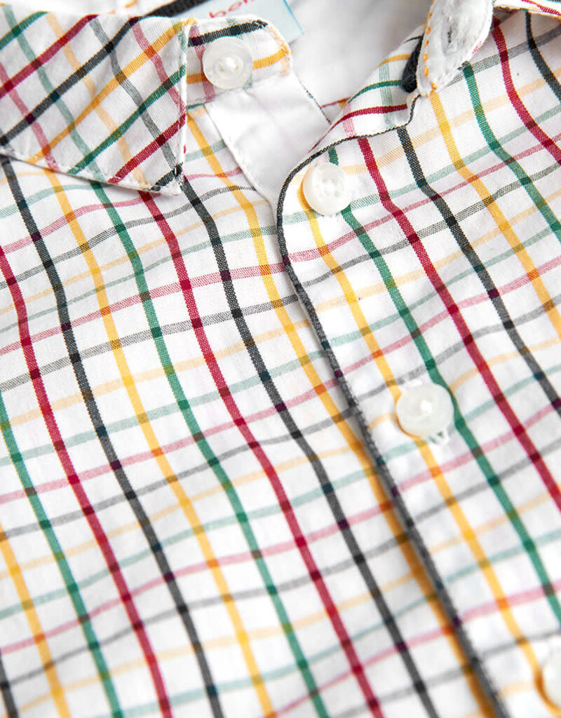 Boboli Multi Color Plaid L/S Shirt