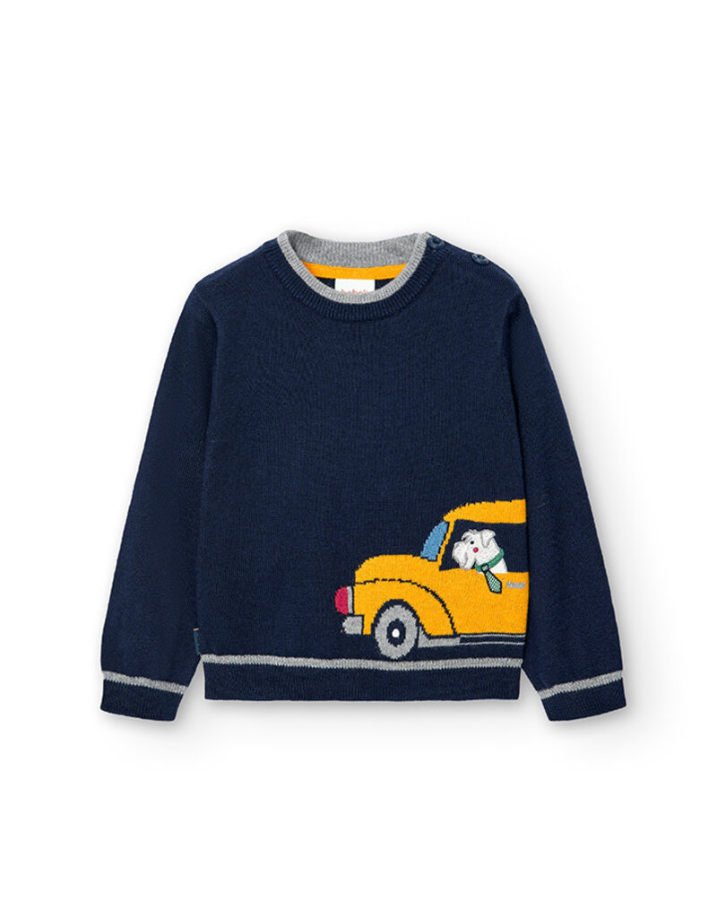 Boboli Navy Sweater w/Fun Dog Design