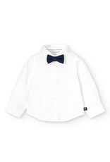 Boboli White Dress Shirt w/Navy Bow Tie