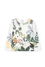 White Knit Top w/Print