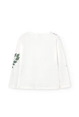 White Knit Top w/Print