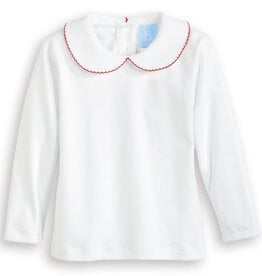 bella bliss SALE L/S Pima Peter Pan Tee White w/Red