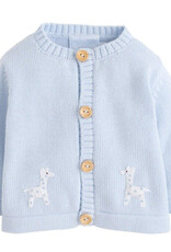 little english Lt Blue Giraffe Crochet Sweater