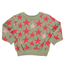 Pink Chicken SALE Organic sweatshirt green star