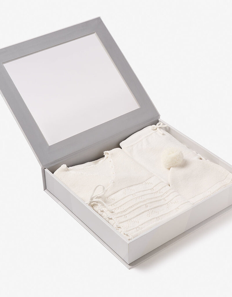 Elegant Baby Cashmere Pointelle TMH Boxed Set White NB