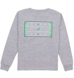 Properly Tied SALE Football Field LS Light Heather Grey Tee