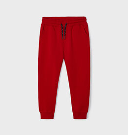 Mayoral SALE Red Basic Cuffed Fleece Pants