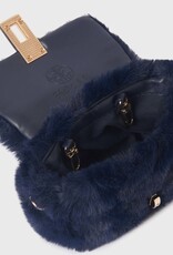 Abel & Lula Navy Faux Fur Handbag