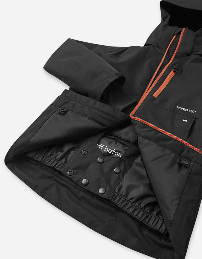 Reima Reimatec Winter Jacket Tieten Black w/Orange Zip