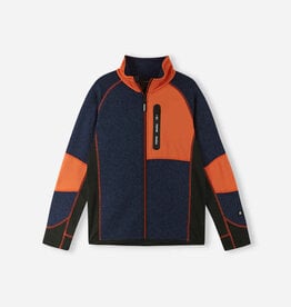 Reima Reima Fleece Sweater Liukuen Navy w/Orange