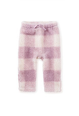Tea Collection Teddy Fleece Baby Pants Buffalo Plaid Pink