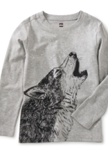 Tea Collection Husky Howl Graphic Tee Med Heather Grey