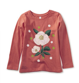 Tea Collection Flower Bunch Graphic Tee Scarlet