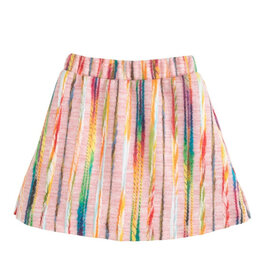 Bisby SALE Mini Skirt Pink Multi Stripe Wool