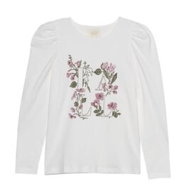 Creamie SALE L/S T-SHIRT W/FALL FLORAL