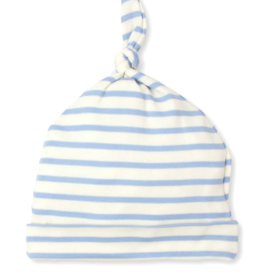 Kissy Kissy Baby Knotted Hat Blue Stripe NB