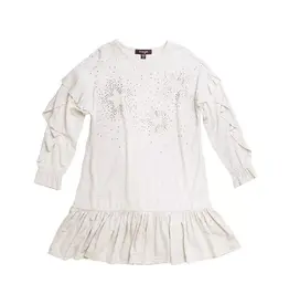 SALE Metallic Jersey Dress Oatmeal