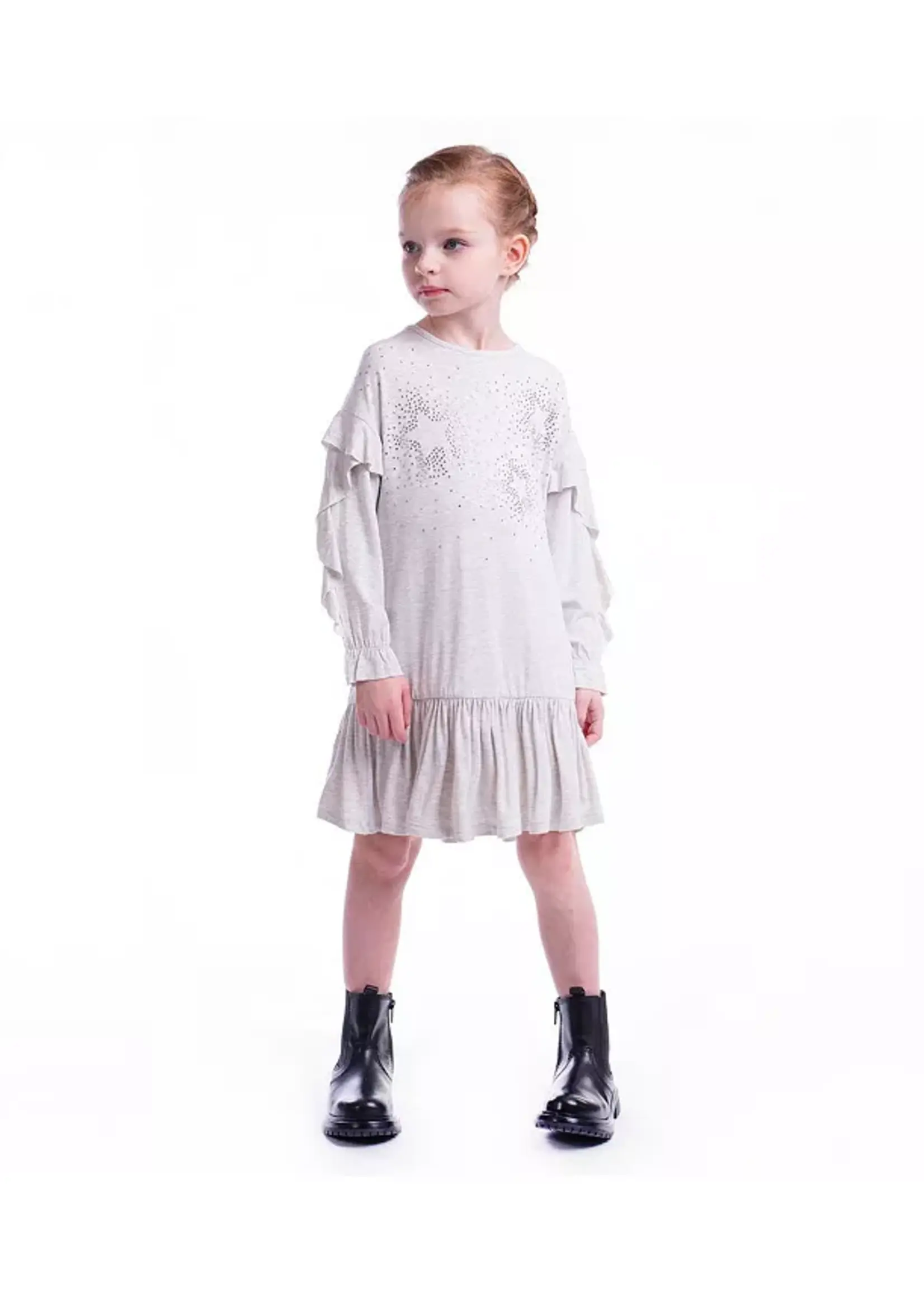 Metallic Jersey Dress Oatmeal